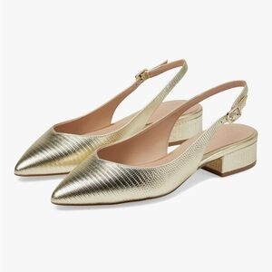 Cole Haan Gold Mazie Slingback Flats